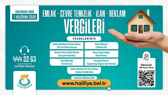 HALİLİYE BELEDİYESİ DUYURDU: SON GÜN 1 HAZİRAN